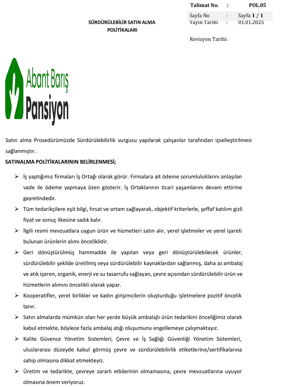 Sürdürülebilir Satın Alma Politikası görseli